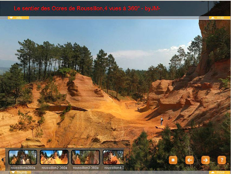 Cliquez  visite virtuelle du sentier des Ocres de Roussillon