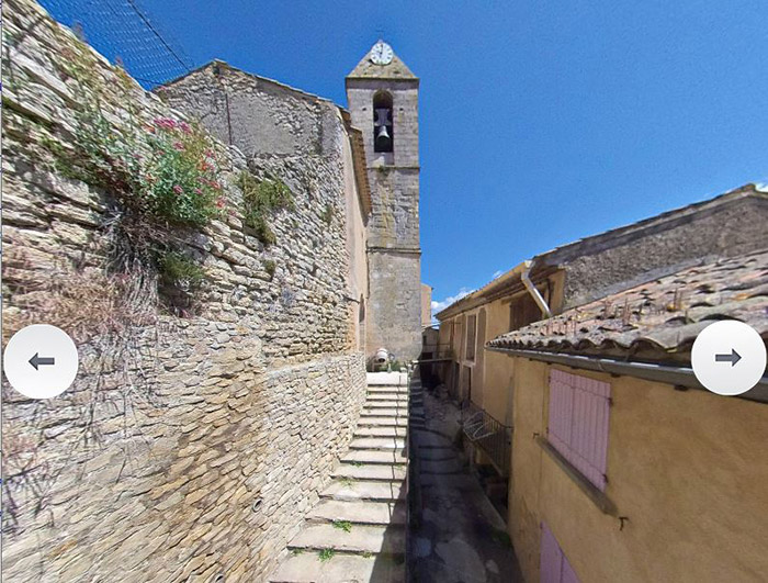 Cliquez  pour voir  la visite virtuelle du village de Saint-martin de Castillon
