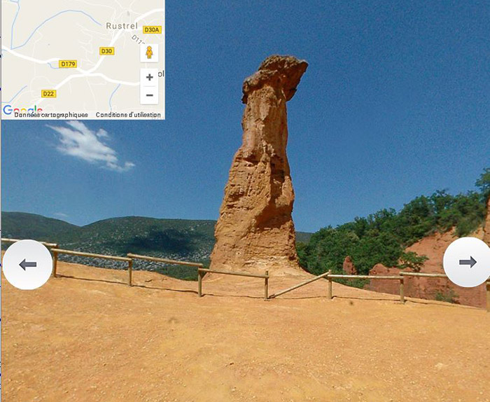 Cliquez pour voir la visite virtuelle du Colorado Provençal, Rustrel ,Vaucluse