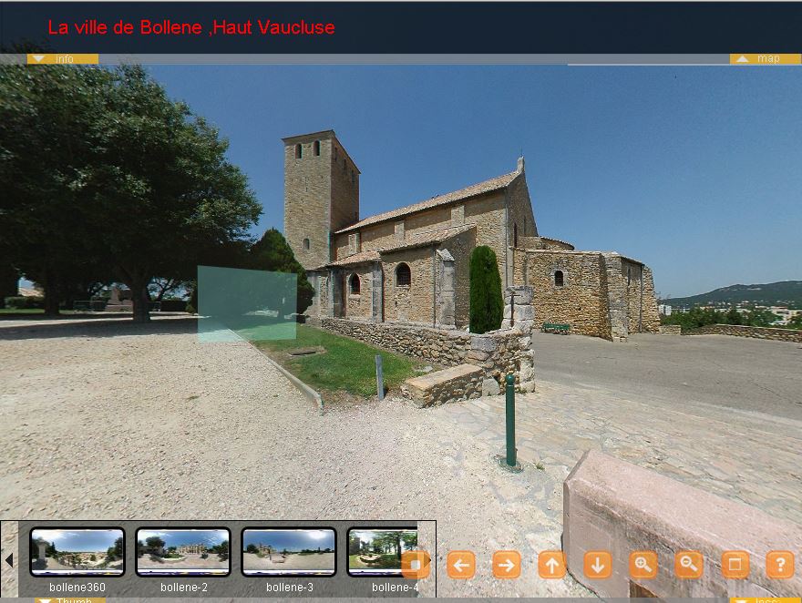 Cliquez visite virtuelle de bollene,4vues 360°