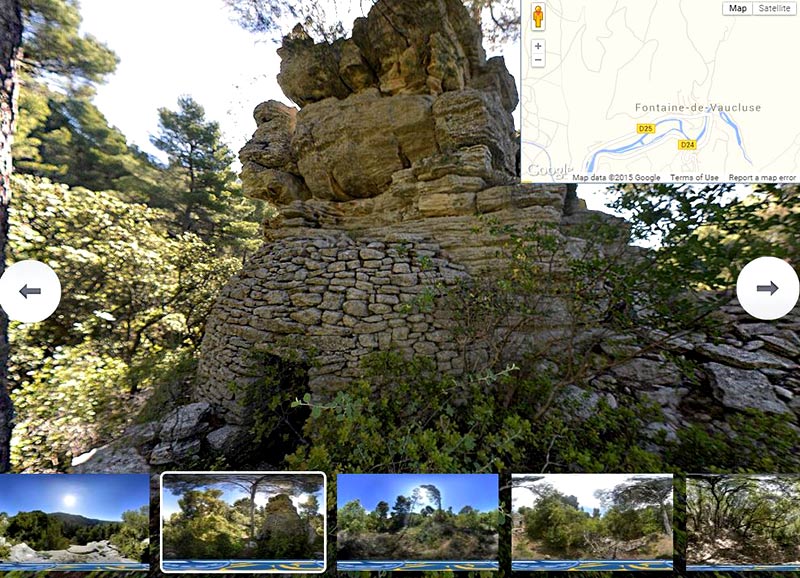 take a ballad to the  Cabanes de Fontaine de Vaucluse,Virtual-tour360°