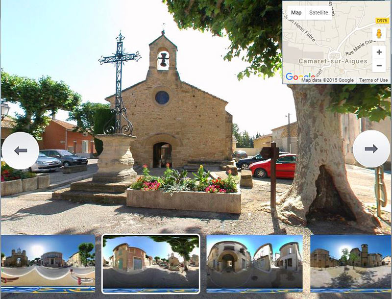 Visite virtuelle du village de camaret sur Aigues