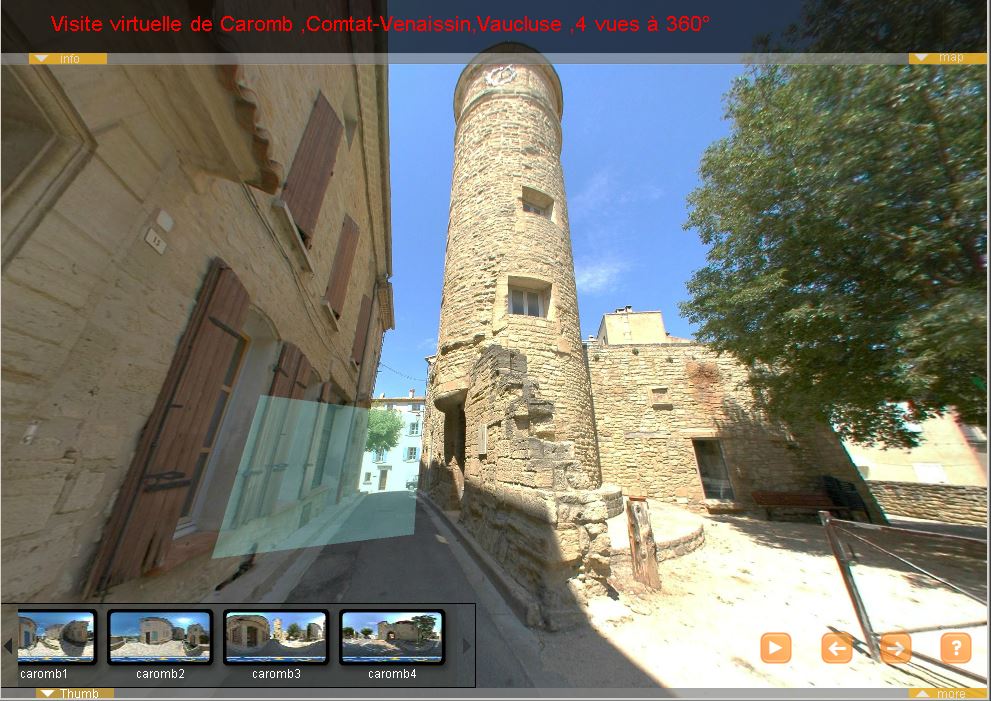 Clic to see virtual tour 360° from Caromb