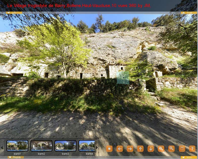 Visite virtuelle du Village troglodyte de Barry,Haut-Vaucluse